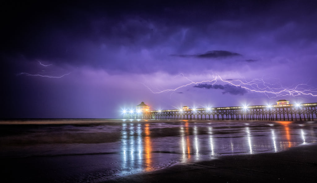 Lightning Over Folly Pier