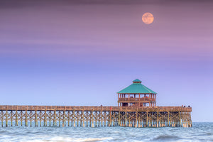 Moonrise Over Folly Pier