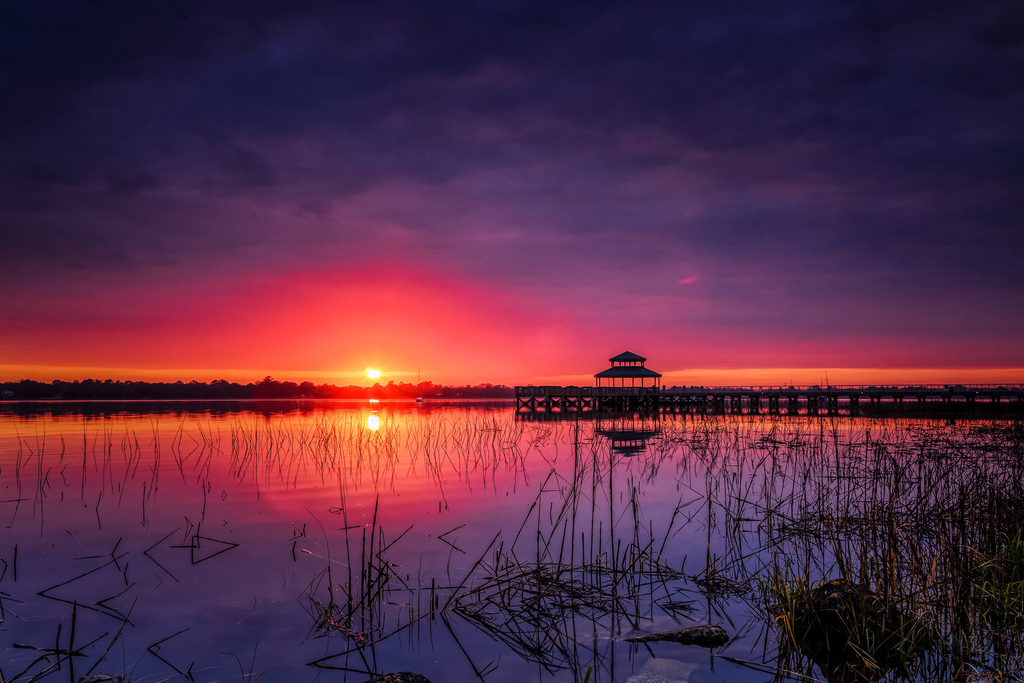 A Pier at Sunset