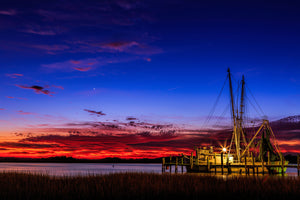 Shrimp Boat Sunset of Fire